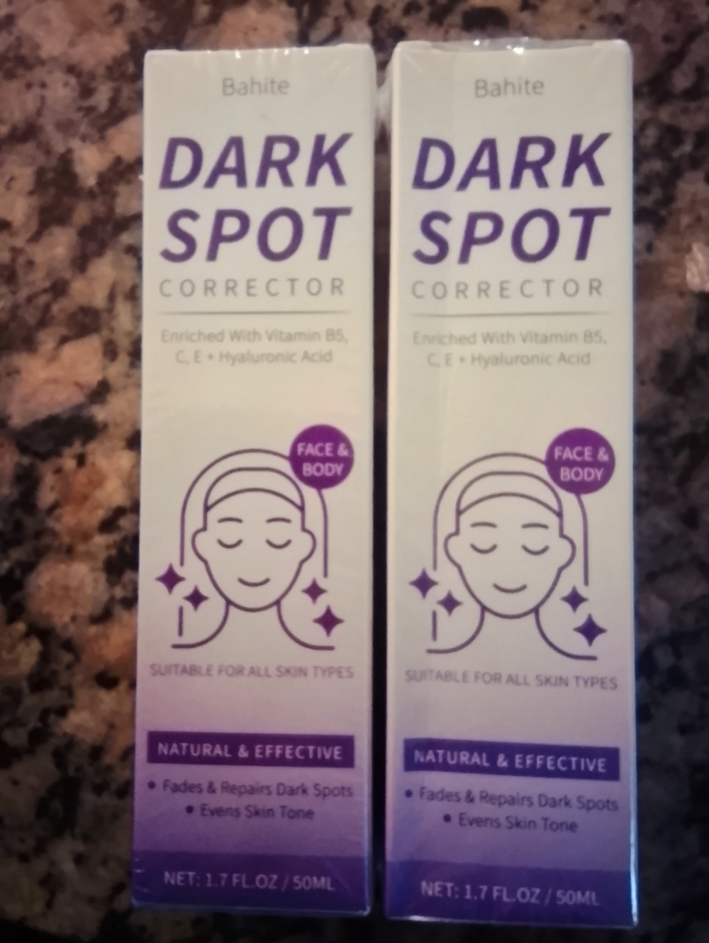 Bahite Dark Spot Corrector Cream Face & Body 1.7 fl oz Vitamin B5 C E Set Of 2